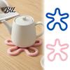 Multi Purpose Silicone Coaster Coaster, Irregular Flower Shape, Kitchen Countertop Protector, Non-slip Portable Storage Accessory Heat Insulation