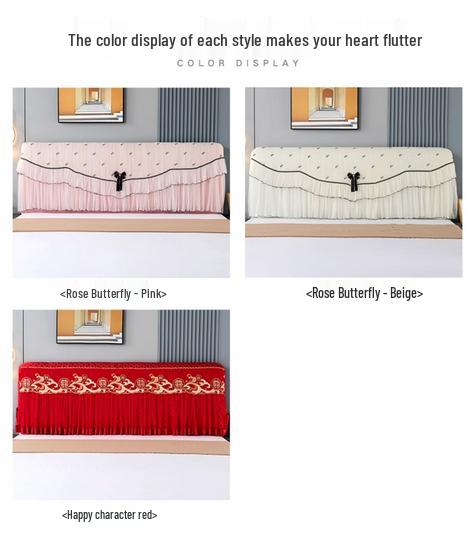 European Lace Headboard Cover, 2026 Dustproof Universal Fit