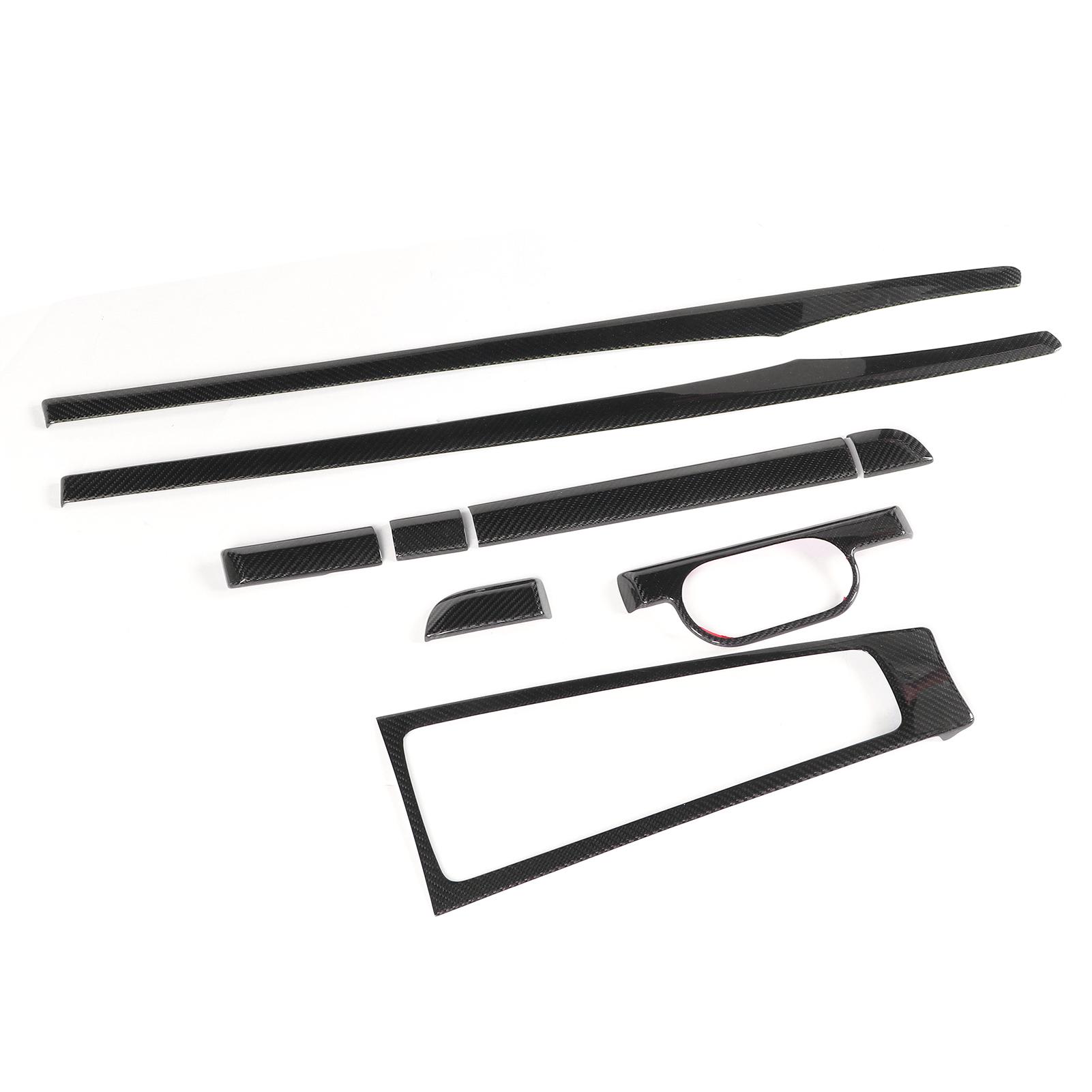 9pcs Interior Trims Kit Headlamp Switch Gear Shift Panel Decor Replacement for 718 982 2016 2021 RHD