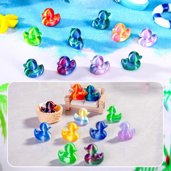 100 stk 3D-printede Mini Andefigurer Realistisk Design DIY Håndverk Mini Andefigur Eventyrhage Dekorasjon