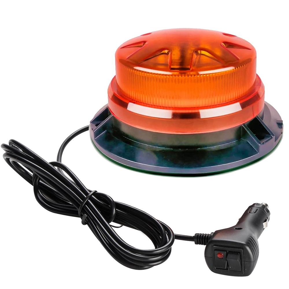 24 LED Blue Strobe Light Car Roof Flash Warning Beacon Light LED Emergency Indication Lamp for Vehicle Forklift Truck Tractor