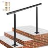 Buitenleuning Trap, 3ft, 34 Inch Buitenleuning Zwart Buiten Trapleuning Verstelbaar van 0 tot 60 Graden Leuning voor Trappen Buiten Zwart