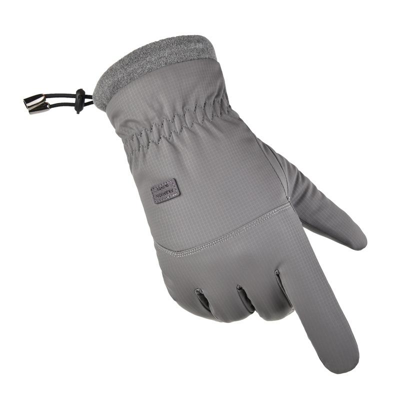 Warm  Thickened and Velvet Touch Screen Bicycle and Motorcycle Cold Proof  Wind Proof and Waterproof In Winter Outdoor Sports Skiing