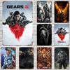 Gears Of War Vintage Metallblechschilder Poster Dekor Retro Metallplakette Wandkunst Dekor für Garage Bar