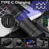 High Power 365nm UV Flashlight Blacklight Cat Dog Urine Stain Tinea Ore Money Scorpion Marker Powerful Rechargeable UV Torch
