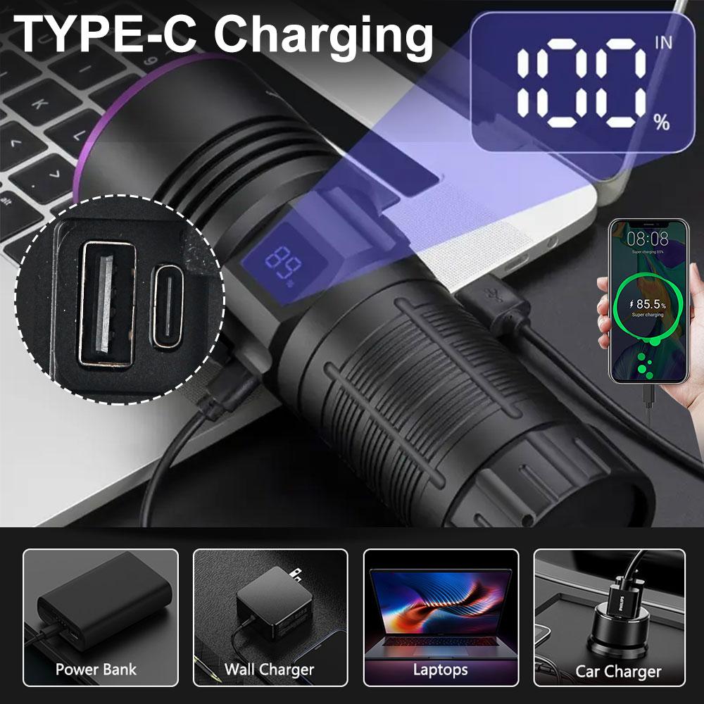 High Power 365nm UV Flashlight Blacklight Cat Dog Urine Stain Tinea Ore Money Scorpion Marker Powerful Rechargeable UV Torch