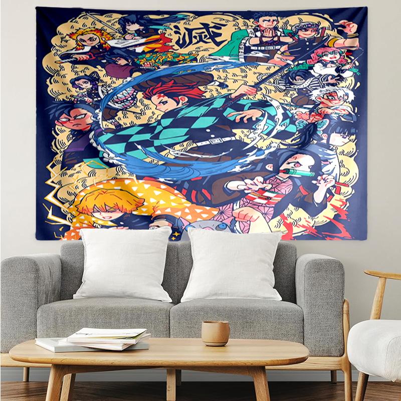 1PC Vibrant Anime Characters K-pop music group Tapestry Accessories for Bedroom,Livingroom, dormitory Room Wall Decor Fan Birthday Gifts
