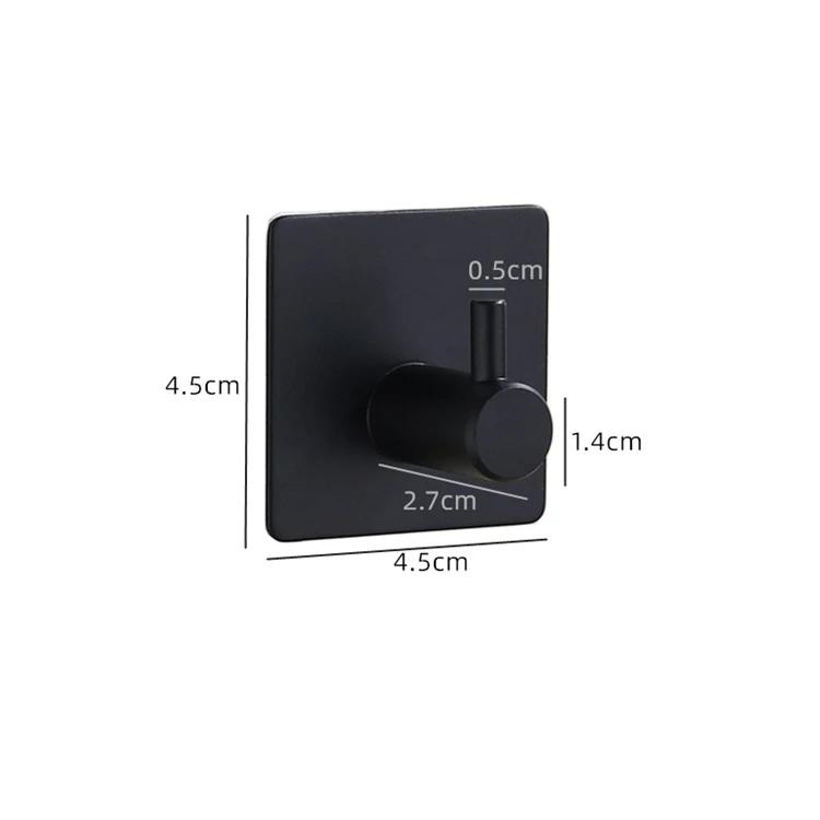 Rostfritt stål 3M självhäftande krokar Klibbig väggdörrkrok Morgonrock Tehandduk Rostfri Handdukshållare, Kläder Rockhängare