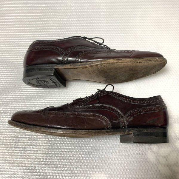 70er 1978 Vintage Florsheim Größe 10D 27.0 28.0cm Full Brogue Kleiderschuhe Braun(GEBRAUCHT)