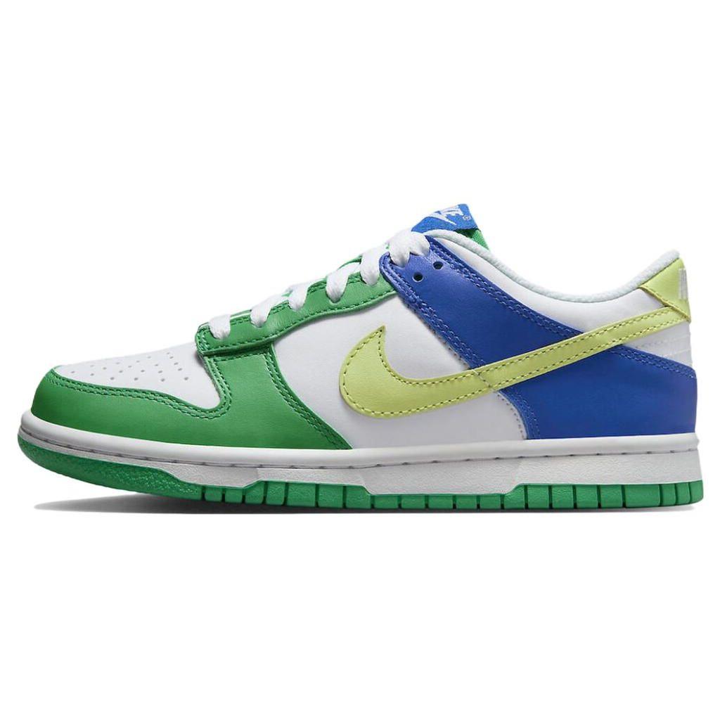 Nike Dunk Low GS Stadium Green Royal Kids Sneakers White Game-Royal Light-Lemon-Twist FN6973-100