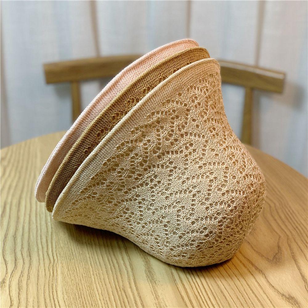 Knitted Hat Spring Basin Pure Color Caps Linen Bucket Hat Korean Style Caps Female Hats Sun Hat