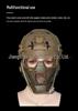 Masque Tactique Mi-Visage Halloween Cyberpunk - Design Guerrier de Fer Mécanique