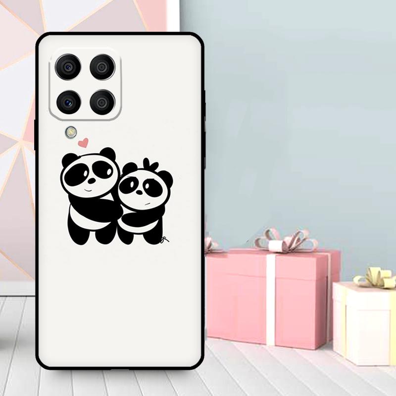Cartoon Panda Case For Samsung Galaxy M35 M56 M12 M06 M32 M52 M55 M15 M11 M13 M14 M16 M36 M31 M53 M34 M54