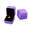 Regalo per scatola aperta con coperchio quadrato per esposizione di anelli per orecchini alla moda
