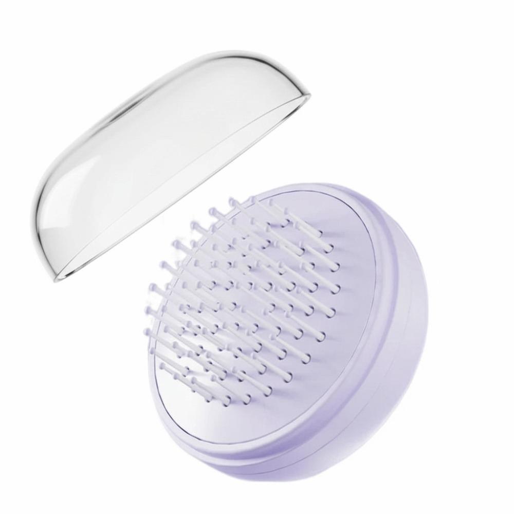 

With Mirror Telescopic Hair Brushes One-click Self Cleaning Portable Hair Comb Travel фіолетовий
