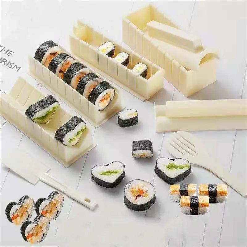 Stampo circolare per sushi fai-da-te e riso Stampo giapponese per torta amorevole Stampo multifunzionale Set di strumenti per la preparazione di sushi quadrato