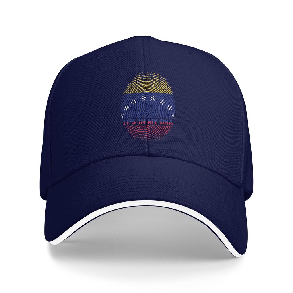 Unisex DNA Fingerprint Proud Venezuela Flag Patriotic Venezuela Outdoor Hat Trucker Cap Casual Baseball Cap Snapback Sunshade
