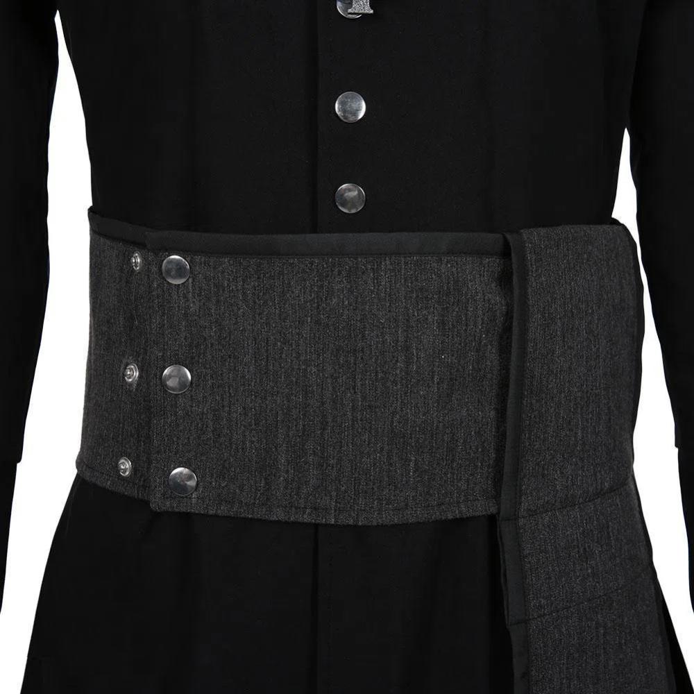 Halloween Karneval Namenloser Ghul Cosplay Kostüm Schwarzer Mantel Requisiten Halloween Outfit Vampir Cos Kostüm Performance Requisiten