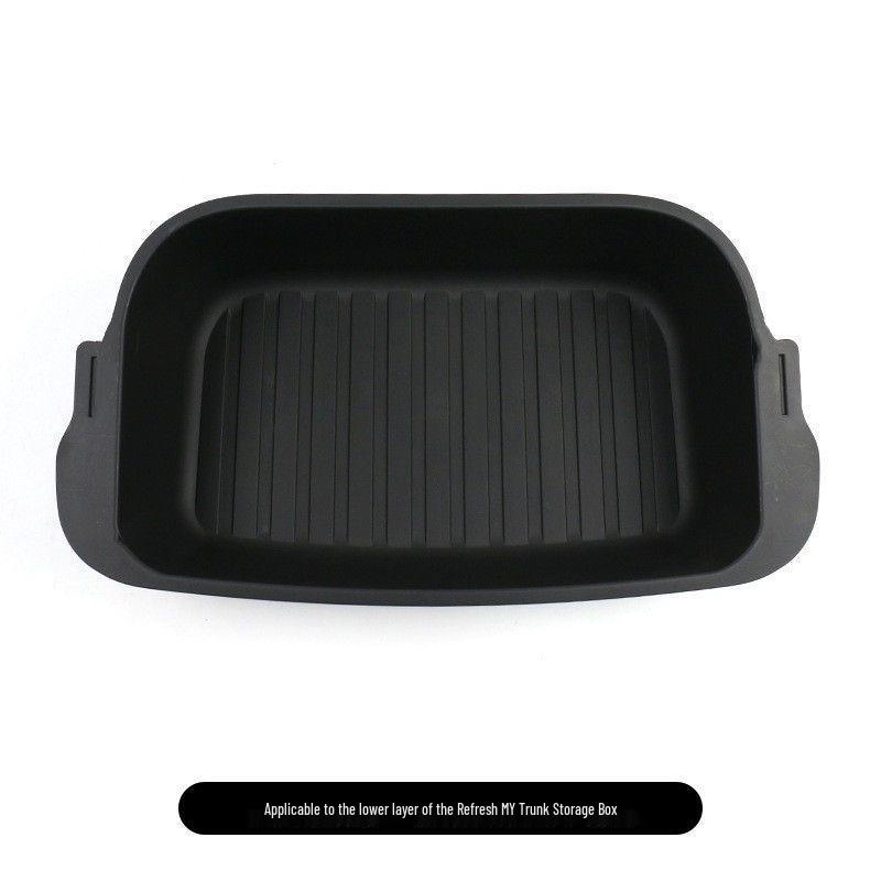 

Tesla Model Y Refresh Trunk Organizer: Double-Layer Storage Box for 25 Items Black