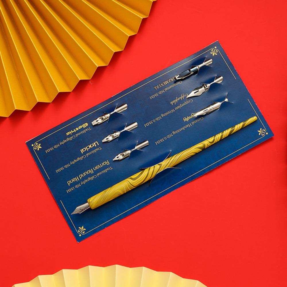 

Stainless Steel Tip Dip Pen Kit With Holder Comic Dip Pen Portable Signature Pen Students 13