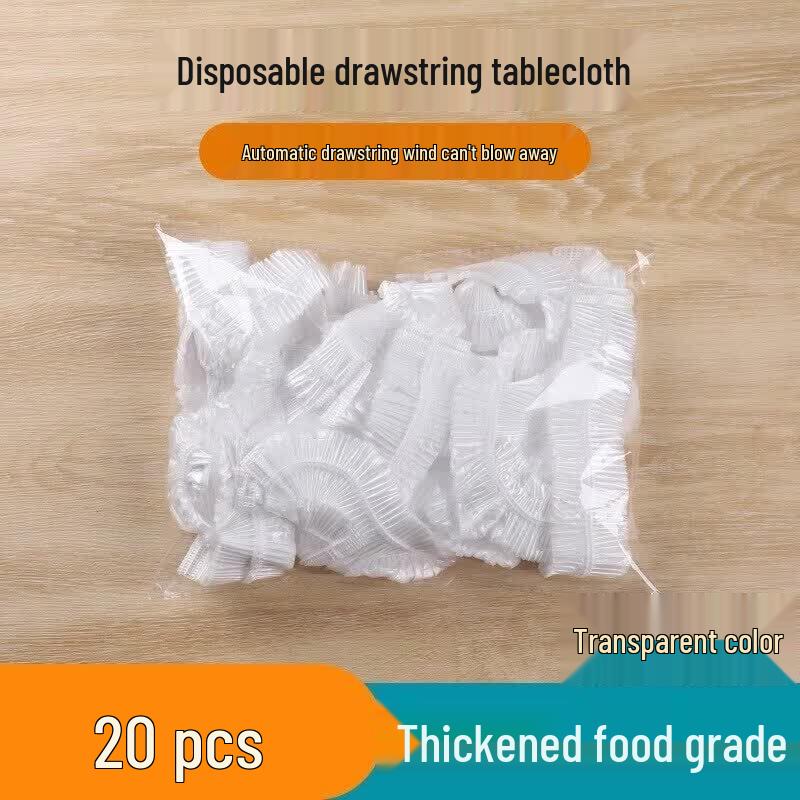 ZISIZ Red Disposable Round Tablecloth with Elastic Drawstring