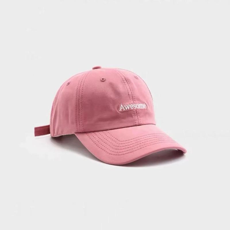 

Soft top pink big head circumference baseball hat female summer student cute visor thin cap men розовый