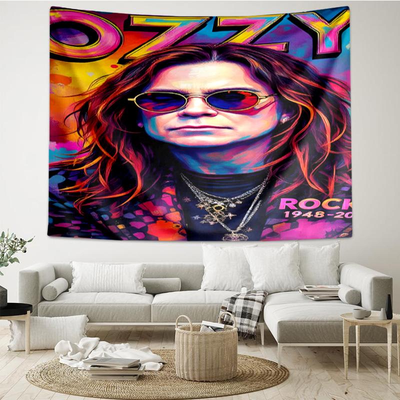 Ozzy Memorial Tapestry, Unique Design Tapestry, Wall Decor for Bedroom,Livingroom, Playroom,Heartwarming Fan Holiday Gifts