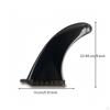Single Fin 9 Inch with Mounting Base Curved for Longboarders, Surfers, Surfing Black