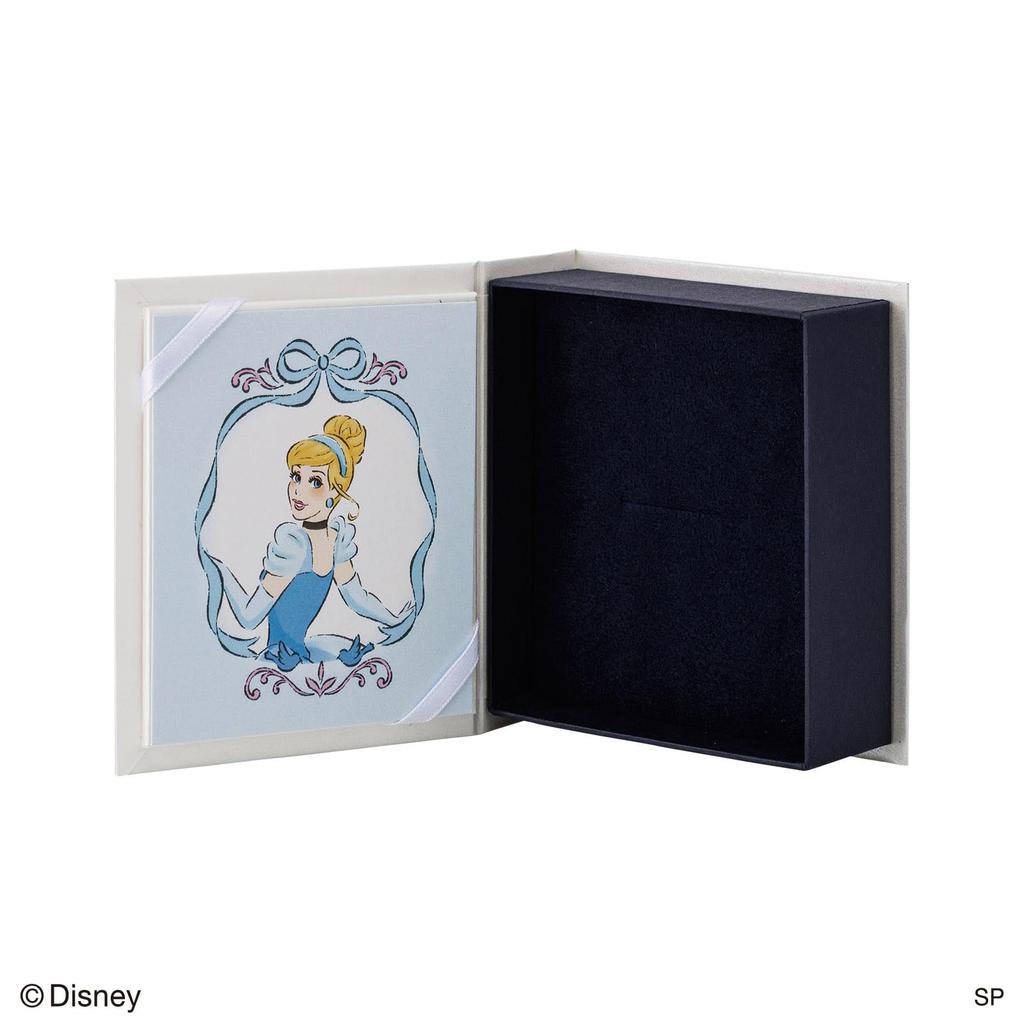 White Clover Cinderella Dancing Stone Disney Sterling Cubic Heart Glass DISS002RD Necklace, Princess, Silver, Zirconia, Shape, Slipper, Silver,