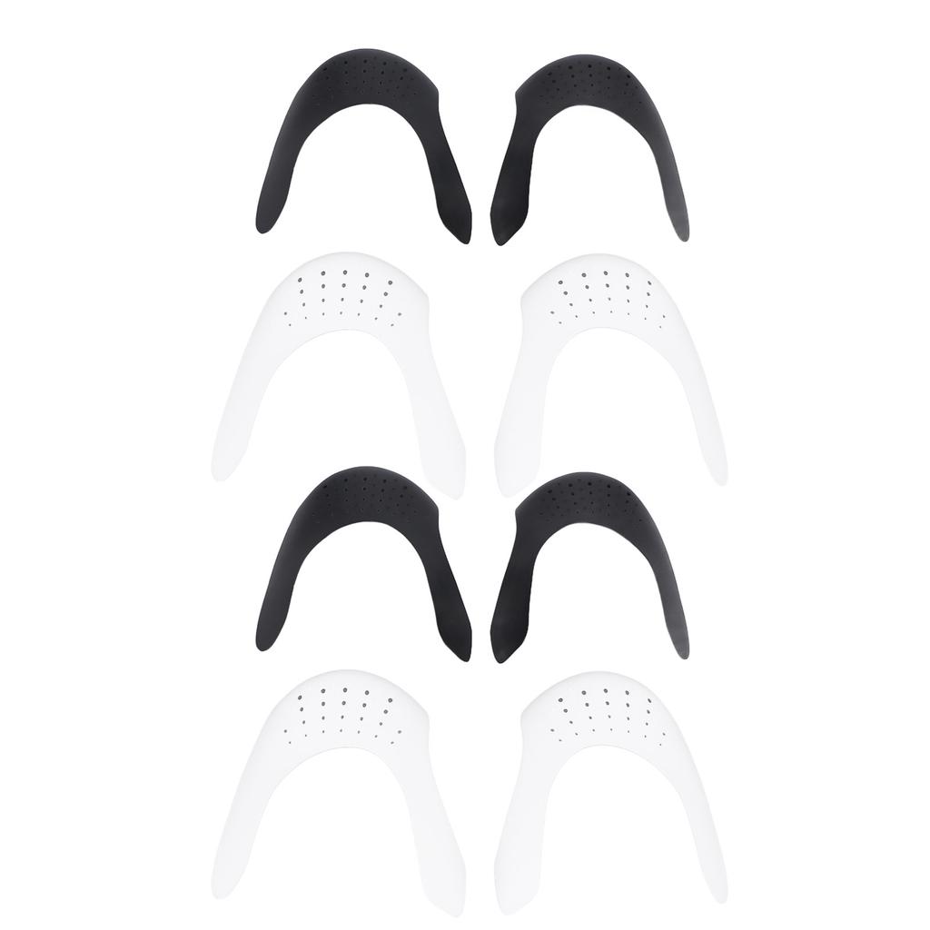 4 Pairs Shoe Inserts Guard Cuttable Reduce Crease Sneaker Shoes Protector Shaper White Black