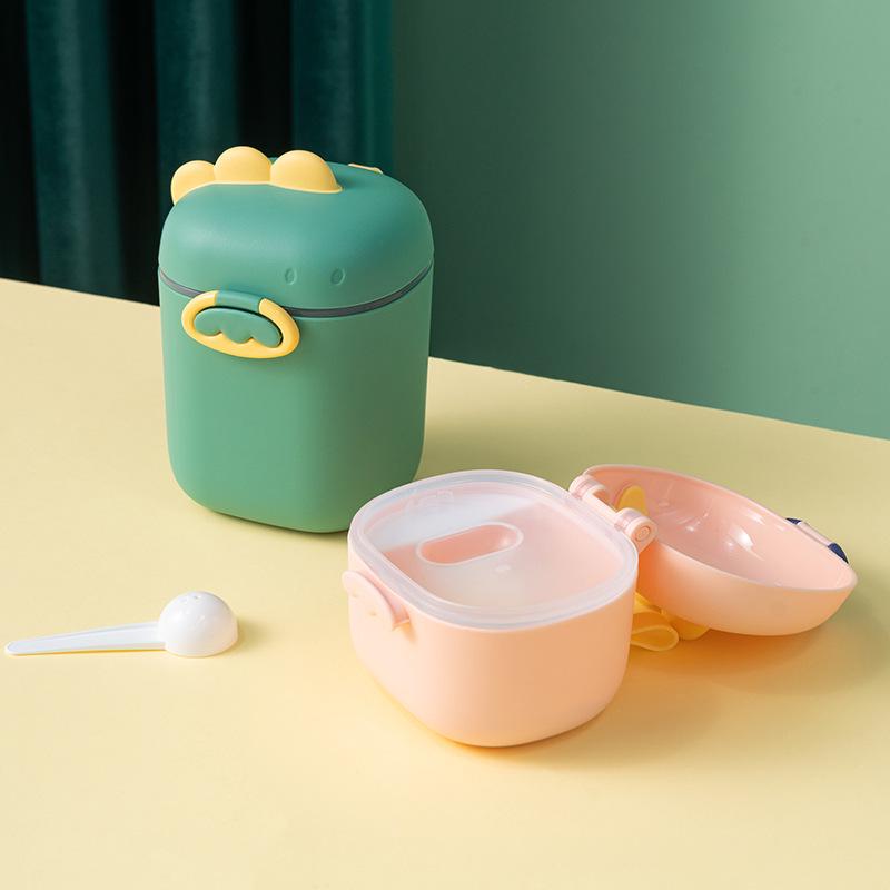 Portable Dinosaur Baby Formula and Snack Dispenser - Large Capacity Storage Jars