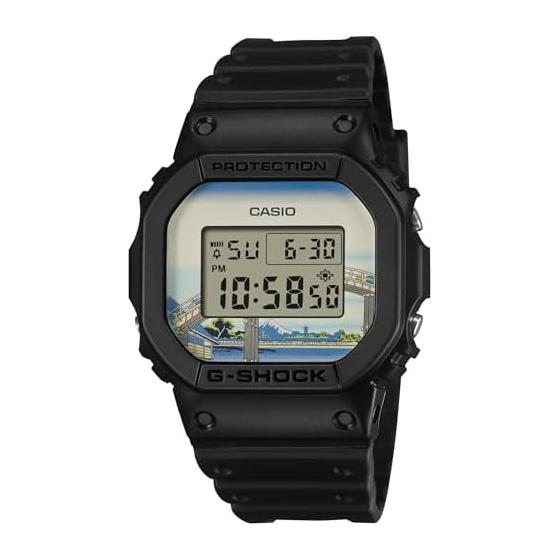 [Casio] Часы G-Shock [Официальный продукт для внутреннего рынка] Сделано в Японии Дизайн Кацусики Хокусай Фукагава Постоянный мост DW-5600KHFM25-1JR Мужские Черные