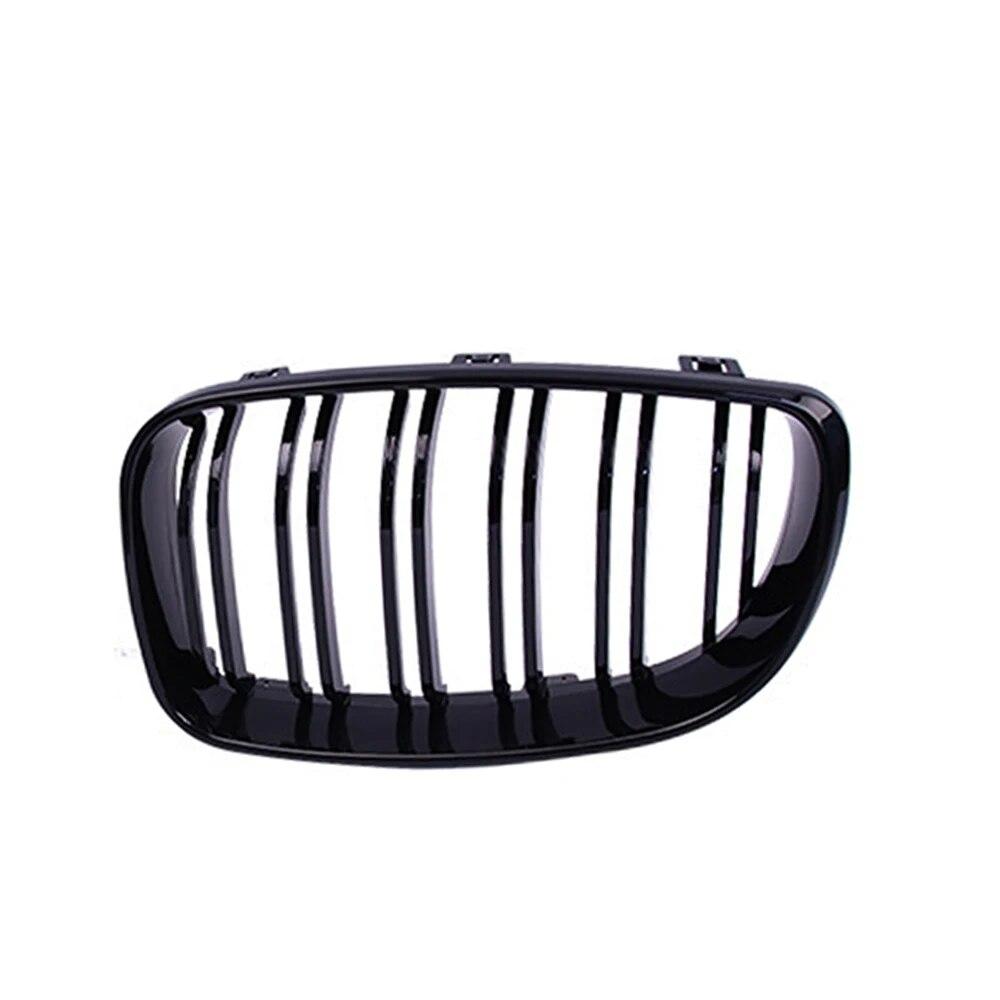 Bil glanset svart grill foran nyregitter for BMW E81 E87 E82 E88 128I 130I 135I Utvalgte 07-11 doble lameller dobbel linje griller