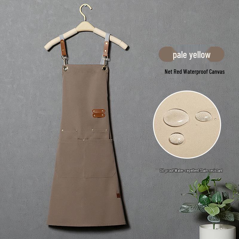 Café Dining Waterproof Canvas Apron for Waiters and Customers