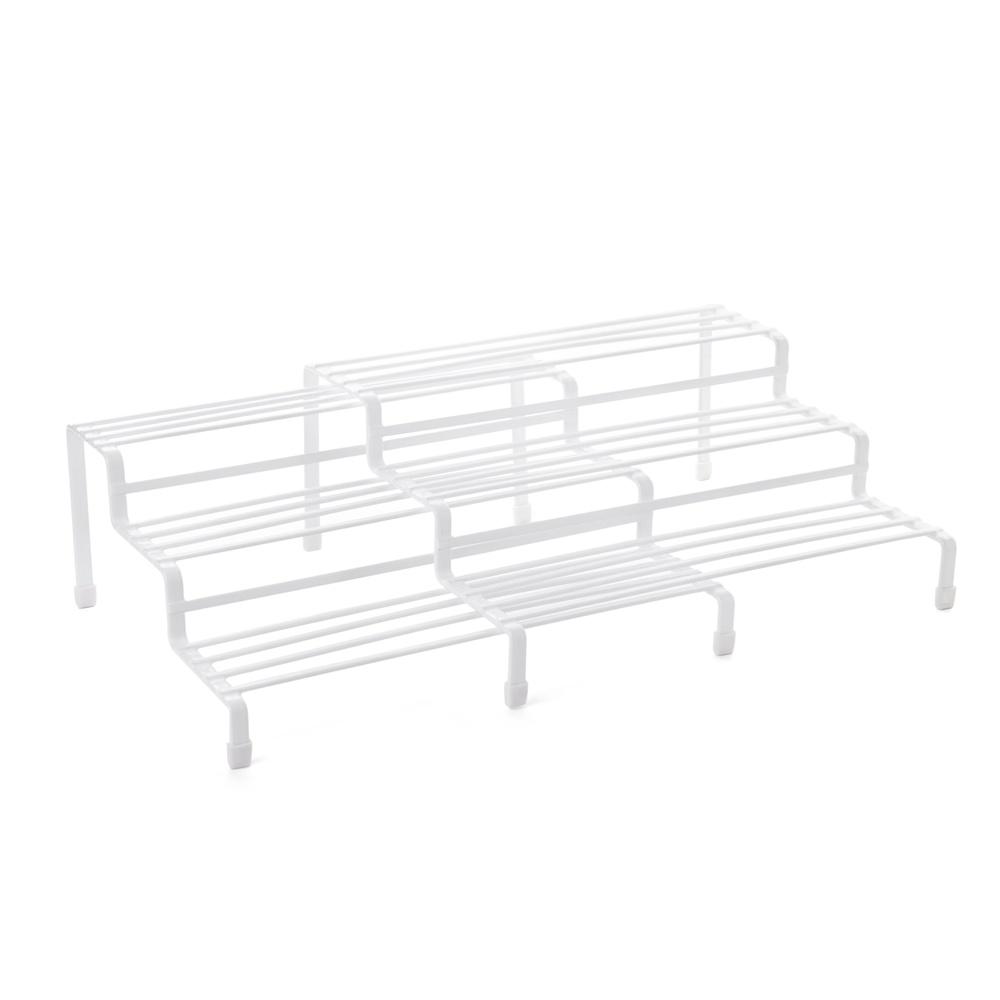 

3-ярусная расширяемая полка для специй, регулируемый органайзер для хранения, сталь, прочная, нескользящие ножки, многоцелевая проволочная полка, кухня, рукоделие United States