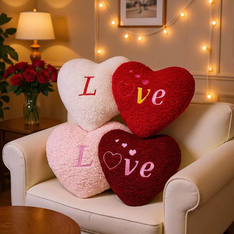 Heart-Shaped Bridal Lumbar Cushion - Valentine's Gift