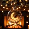 Black Cat Spider Web Decor Halloween Ball Ornament, Clear Sphere Decoration with Bat Indoor Home Holiday Accents Skeleton, Festive Hanging Bauble for