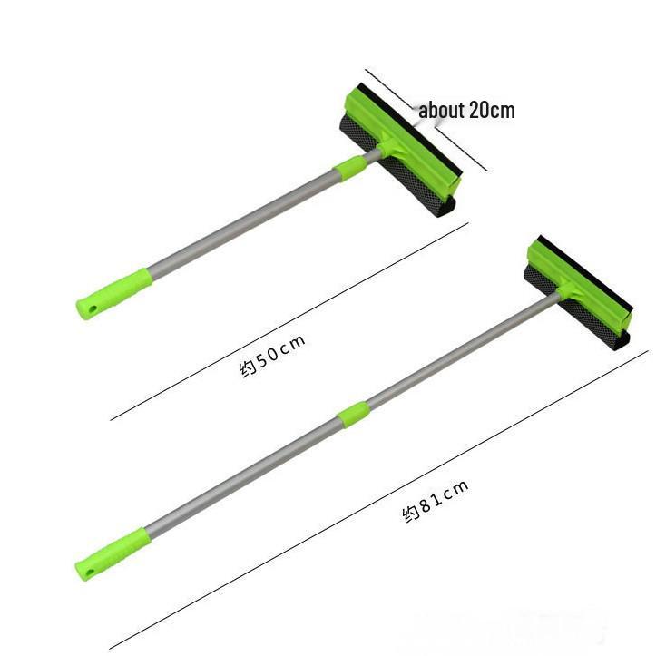 Dual-Sided Window Squeegee with Detachable, Extended Handle