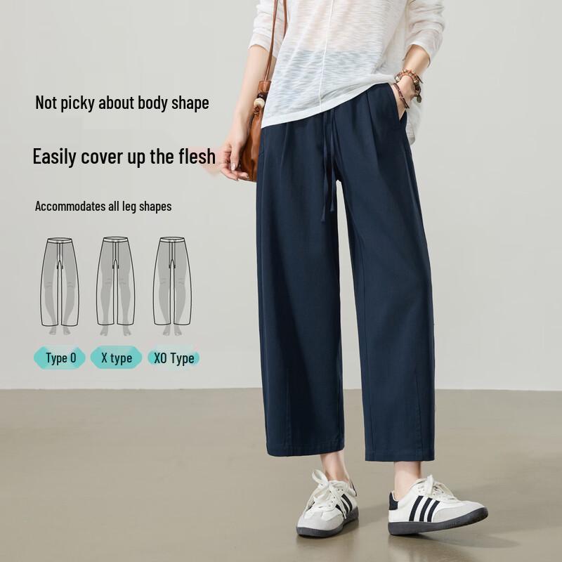 ESE-Y Women's Lyocell Cotton Linen Harem Pants