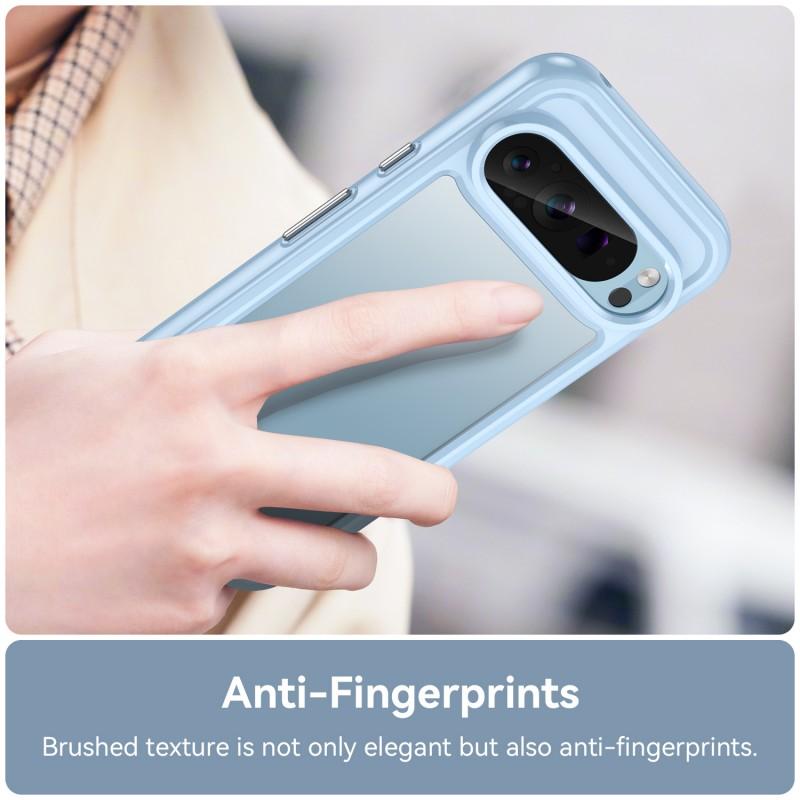 For Google Pixel 9 Phone Case WANLONFENG XC Series TPU Acrylic Cover with Tempered Glass (Big Lens Hole)
