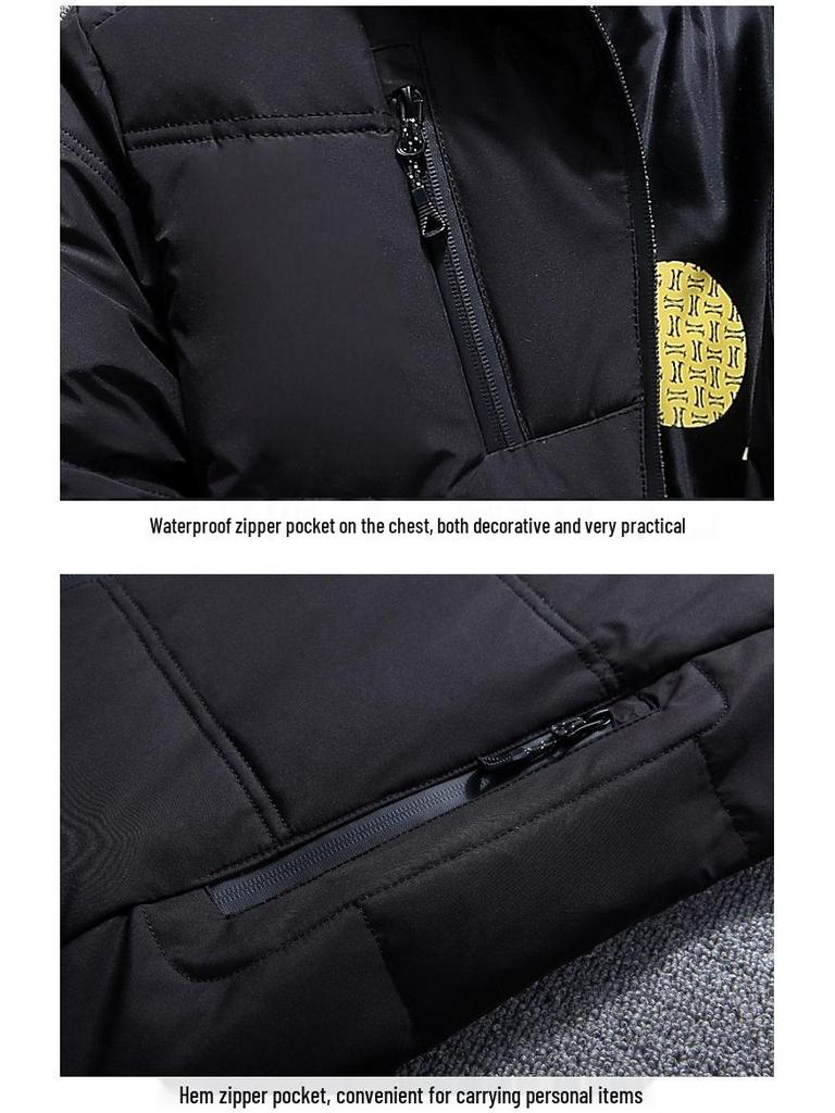 Men's Winter Hooded Cotton Jacket - Short, Thickened, and Warm Casual Outerwear