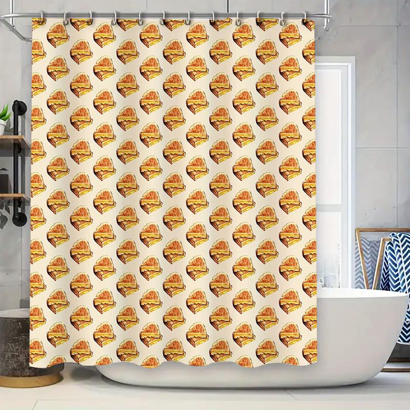 

Bathroom Curtain Chicken Nuggets Shower Curtain Funny Food Decor Washable Waterproof Home Decor Kitchen Decor Novelty Prints W60H190(CM)-1 Pcs
