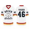 Unisex Fashion Hockey Jersey Sportswear Lightweight Breathable Athletic Shirt with Printed Numbers and Letters for Outdoor Activities