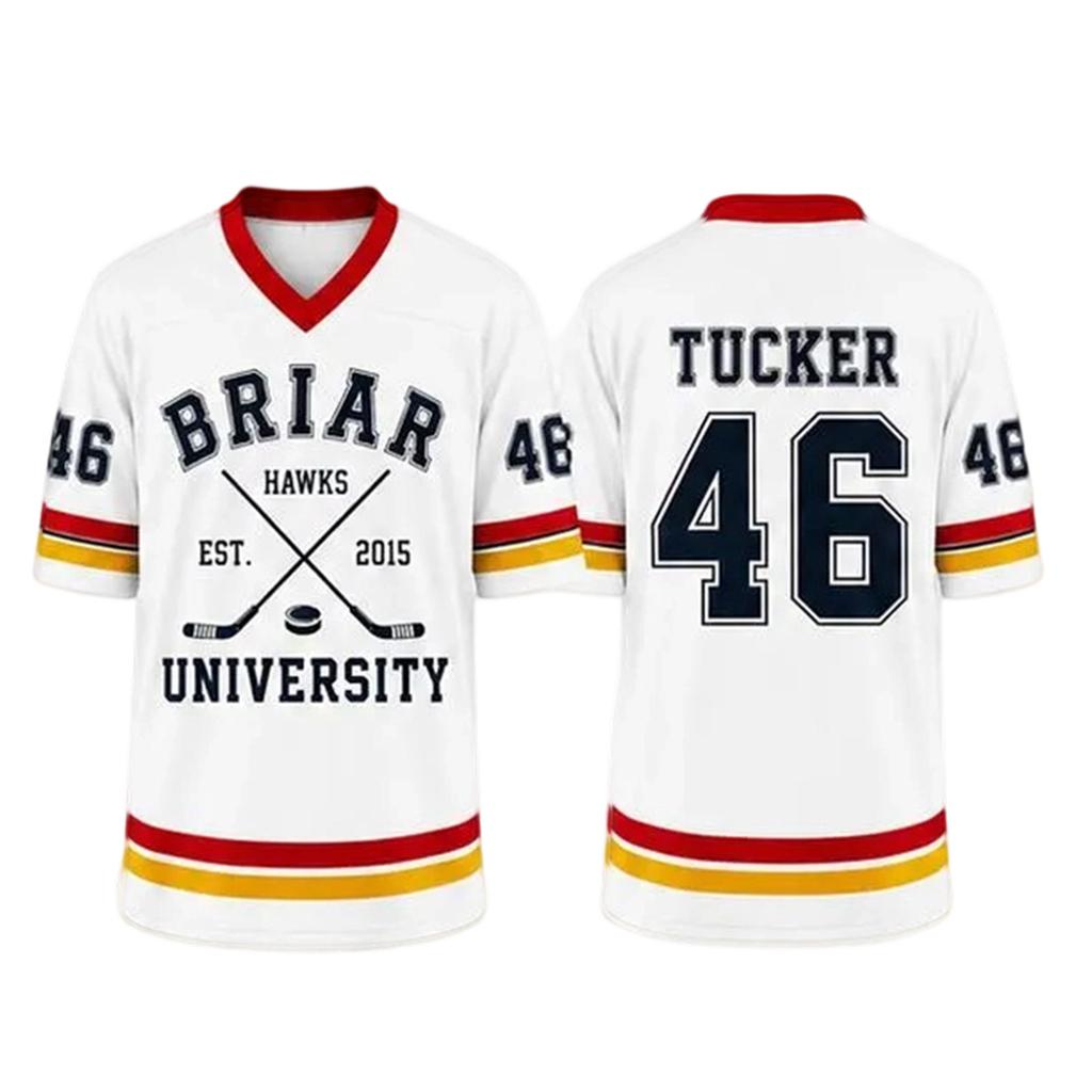 Unisex Fashion Hockey Jersey Sportswear Lightweight Breathable Athletic Shirt with Printed Numbers and Letters for Outdoor Activities