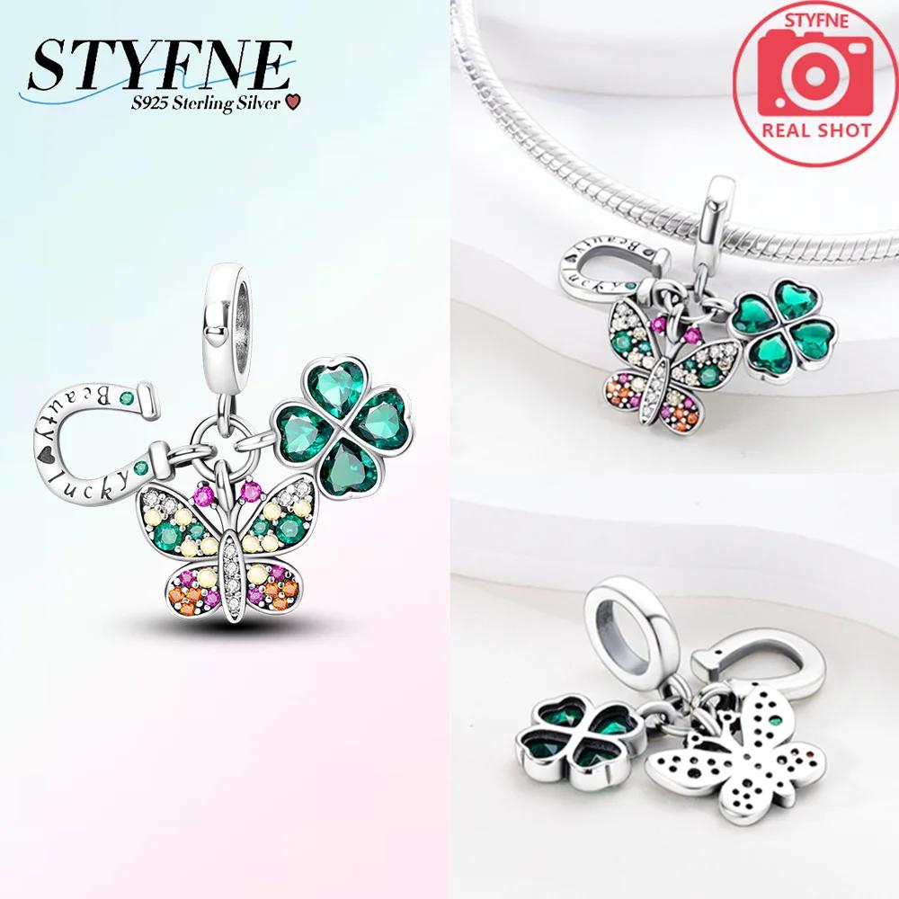 Charms Plataoriginales Four Leaf Clover Beads For Charms Copper Bracelet Beads Jewellery Making Women'S Gift