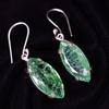 925 Sterling Silver 57 Ct CERTIFIED Earring Natural Marquise Green Emerald Gems MY.ER-42-NS