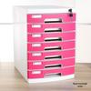 4-Drawer Lockable Plastic Office File Cabinet, Thickened Storage Box