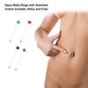 10 Stück Bauchnabelpiercing für Schwangerschaft und Mutterschaft, flexibel, klar, langer Bauch