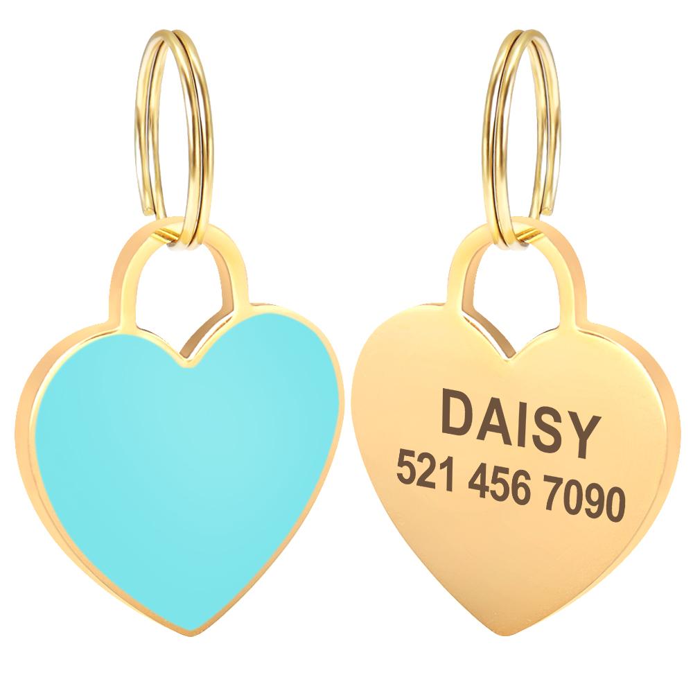 Personalized Dog Cat ID Tag Bling Rhinestone Puppy Kitten Name Tags Anti-lost Pet Collar Accessories Free Engraved Pet Products
