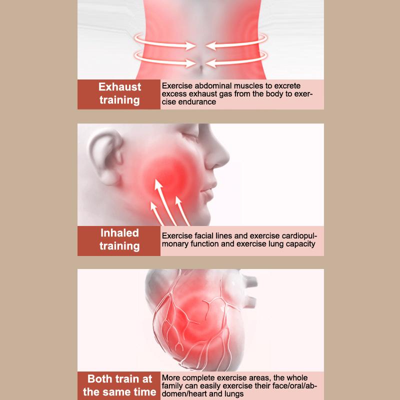1 Set Atemübungsgerät Bauchmuskeltrainer Tiefatmung Hantel Männer Frauen Erwachsene Lungenkapazität Trainingsgerät